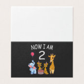 Maintenant j'ai 2 ans 2ème anniversaire au Zoo (Outside Unfolded)