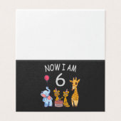 Maintenant j'ai 6 ans 6ème anniversaire au Zoo (Outside Unfolded)