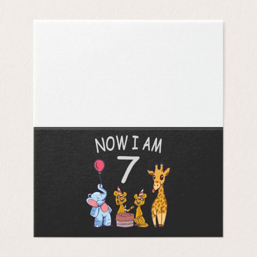 Maintenant j'ai 7 ans 7ème anniversaire au zoo (Outside Unfolded)