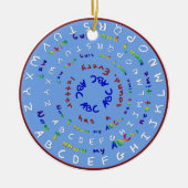 Maintenant, je connais Mes ABC Ornement Rond (Devant)