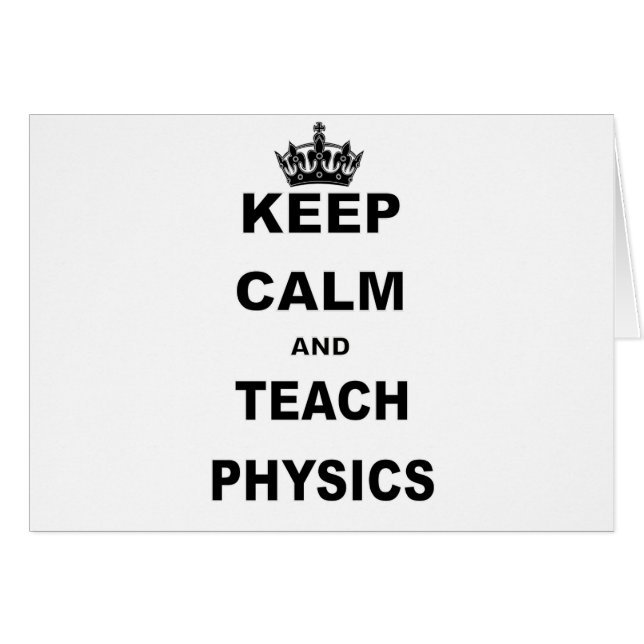MAINTENEZ CALME ET ENSEIGNEZ LA PHYSIQUE (Devant horizontal)