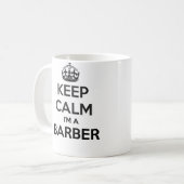 Maintenez calme je suis tasse de blanc de coiffeur (Devant gauche)