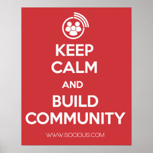 Maintenez le calme et construisez une affiche comm
