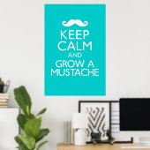 Maintenez le calme et développez une affiche de Mo (Bureau à domicile)