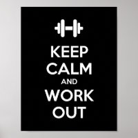 Maintenez le calme et l'entraînement Poster Motiva