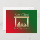 Maintenez le Christ dans la carte postale de Noël (Devant / Derrière)