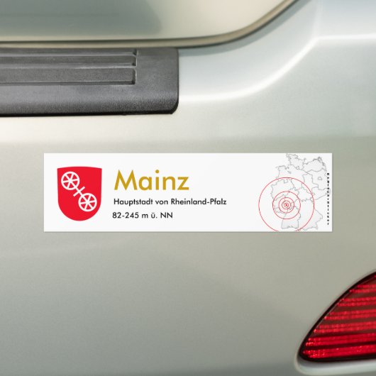 Mainz 1 bumpersticker (Op auto)