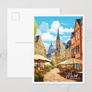 Mainz Duitsland Reizen illustratie Briefkaart