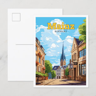 Mainz Duitsland Reizen Illustratie Briefkaart