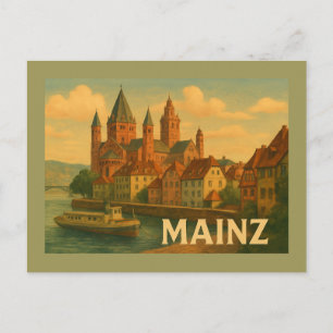 Mainz Duitsland Stad Kunst Briefkaart