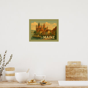 Mainz Duitsland Stad Kunst Poster