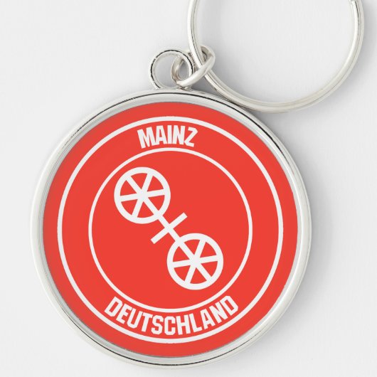 Mainz Round Emblem Sleutelhanger (Voorkant)