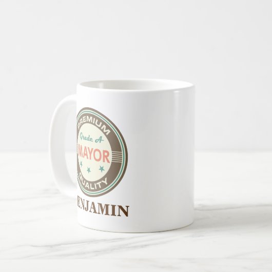 Maire Personalized Office Mug Gift (Devant gauche)