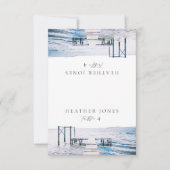 MAIRI Lake Pier Ocean Destination Place Cards RSVP Kaartje (Voorkant)