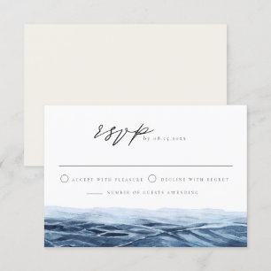 MAIRI Ocean of Lake Bestemming Bruiloft RSVP-kaart Kaart