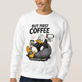 Mais d'abord café drôle sweatshirt cadeau de café