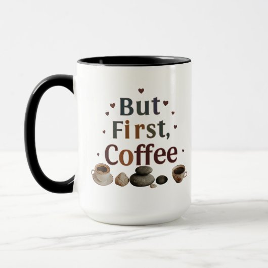 Mais D'Abord, Café - Élégant Combo Mug 15 oz (Gauche)
