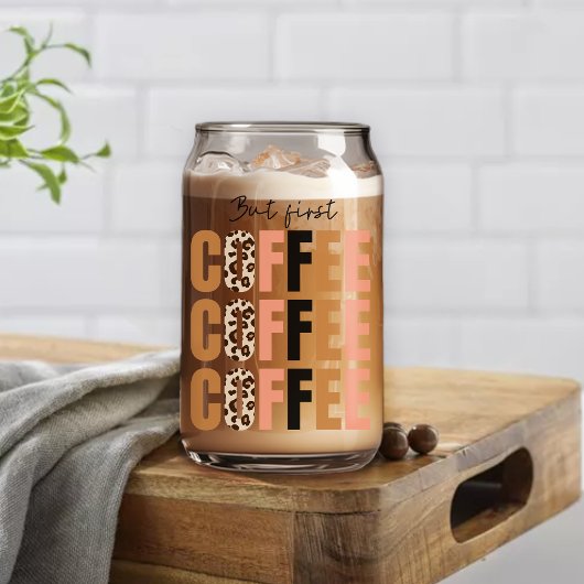 Mais d'abord café imprimé léopard rose