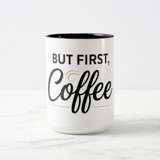 Mais d'abord Café Mug Deux-Tons 15oz (Centre)