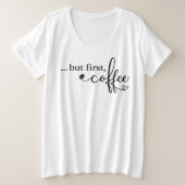 Mais d'abord Café Taille Plus Chemise Café pour Fe (Design devant)