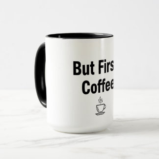 Mais d'abord du café – Mug minimaliste avec tasse