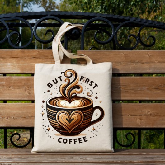 Mais d'abord du café – Sac fourre-tout Swirl & Spa
