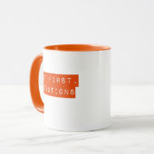 Mais D'Abord, Les Dévotions Orange Mug (Devant gauche)
