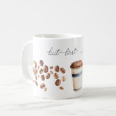 Mais d'abord, tasse de grains de café (Devant gauche)