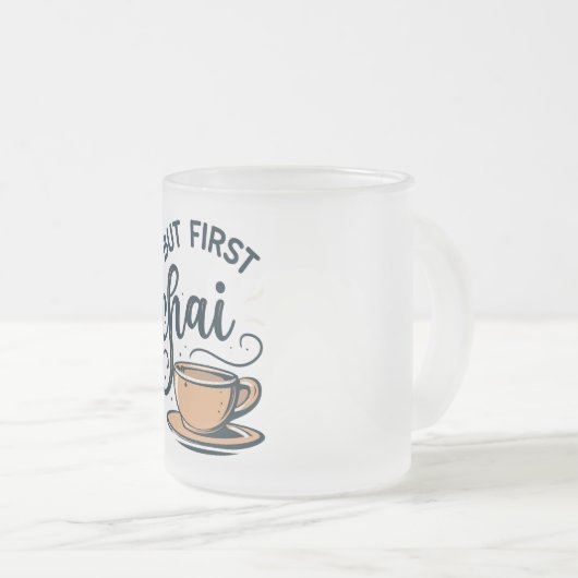 Mais First Chai : Une Mug beige de Bliss (Devant droit)