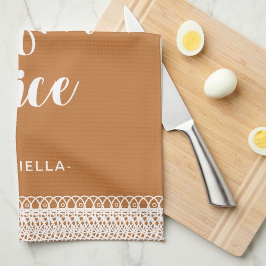 Mais First Citrouille Spice Ajouter Nom Serviette (Quart Plié)