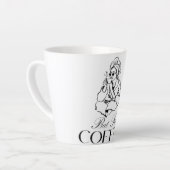 Mais First Coffee Blanc petit 12 oz Latte Mug (Angle gauche)