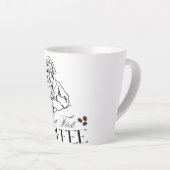 Mais First Coffee Blanc petit 12 oz Latte Mug (Angle droit)