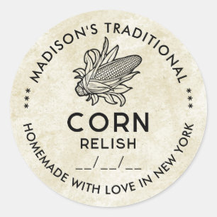  maïs genieten van sticker met cob-symbool