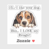 Mais j'AIME mon Beagle Vinyl Sticker (Feuille)