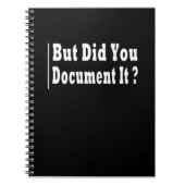 Mais L'Avez-Vous Documenté ? Carnet (Devant)