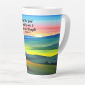 Mais L'Éternel Se Tenait Par Moi Latte Mug (Angle droit)