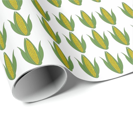 Maïs Maïs Plant Pattern Corn Cadeaupapier (Rol Hoek)