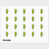Mais Maiskolben corn cob Ronde Sticker (Vel)