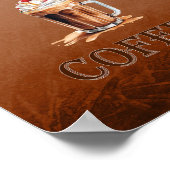Mais Premier café Rustic Funny Poster (Coin)