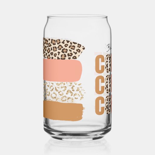 Mais premier Empreinte de léopard rose café (Recto)