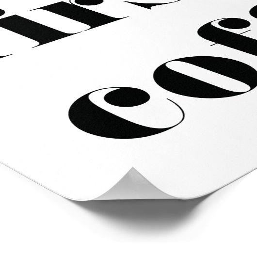 Mais premier poster d'impression de café (Coin)