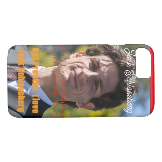 Mais Preston, j'aime Jack Schlossberg coque iphone (Dos (Horizontal))