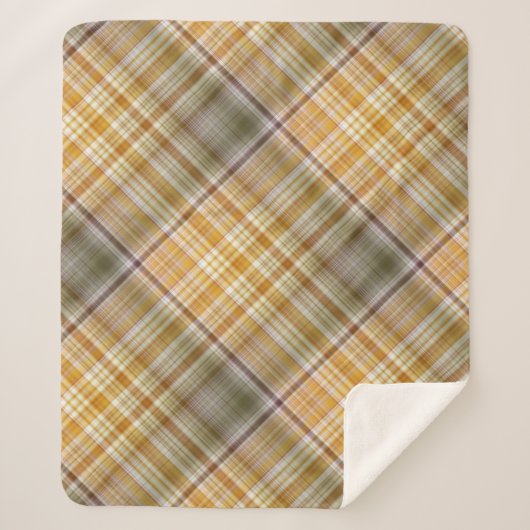 Maïs sec Jaune et vert olive Plaid (Devant)