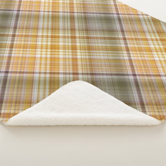 Maïs sec Jaune et vert olive Plaid (3/4)