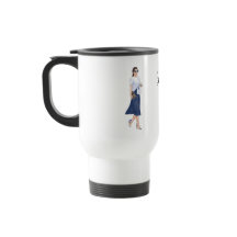 Mais tasse de femme peinte premier par café