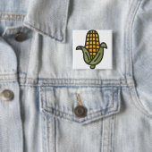 maïs vierkante button 5,1 cm (In situ)