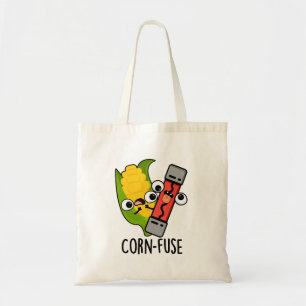 Maïs-zekering Grappig Verward Pun Tote Bag