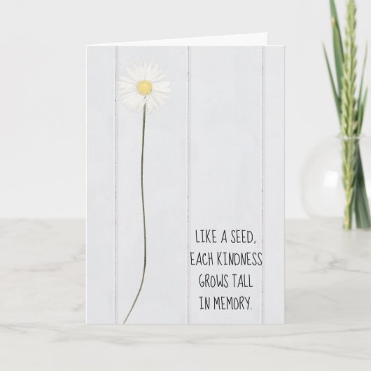 maisbloem op hout bedankt kaart (Voorkant)