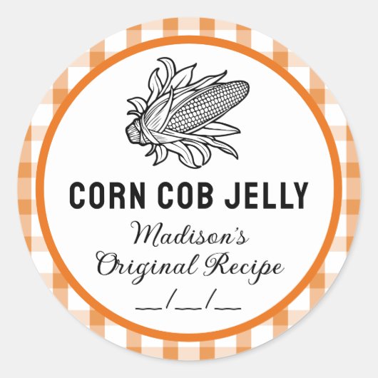 Maiskolfjelly sticker met geruit patroon (Voorkant)