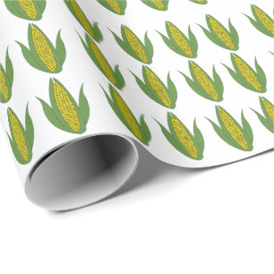 Maïskorrel Plant Patroon Maïs Cadeaupapier